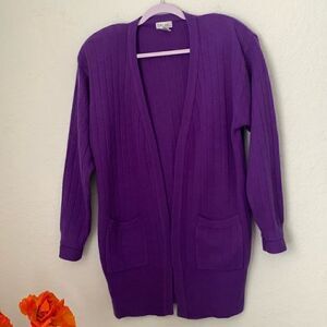 SML Sport Wool Blend Sweater Open Front Cardigan Size L